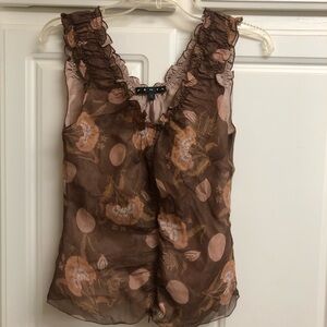 NWOT PENTA Brown Sleeveless Top Size 6